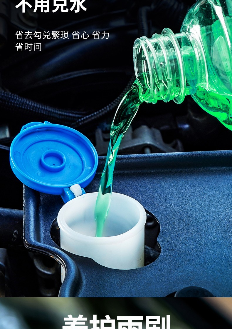 汽车玻璃水防冻膜净清洗剂液40冬季雨刮水油去污镀膜四季雨刷精1600ml