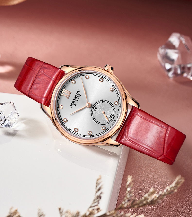 尊尼johnnie智美系列简约轻奢镶钻防水进口石英机芯女士腕表6029掌柜