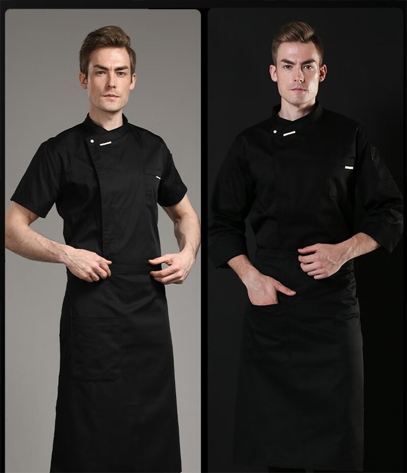 宁爵(ningjue)高端纯棉西餐厅厨师工作服长袖秋冬透气服装男女饭店