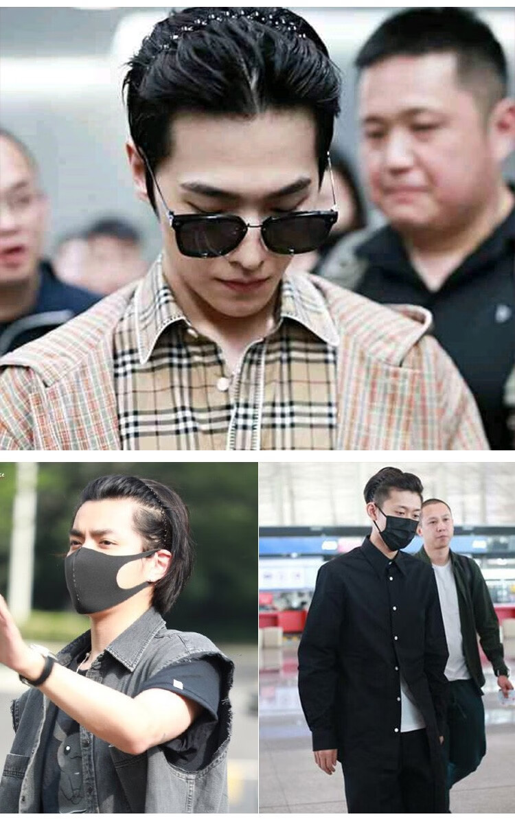 黑色发箍男士6件套通用防滑波浪隐形发卡潮男背头油头运动个性头箍卡