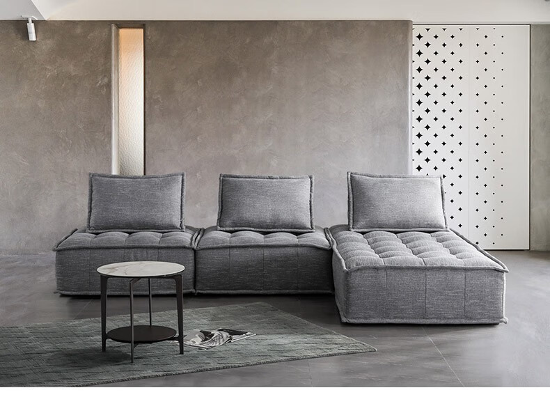 【限量】ashley爱室丽 布艺简约现代沙发 客厅家具小户型懒人沙发方糖