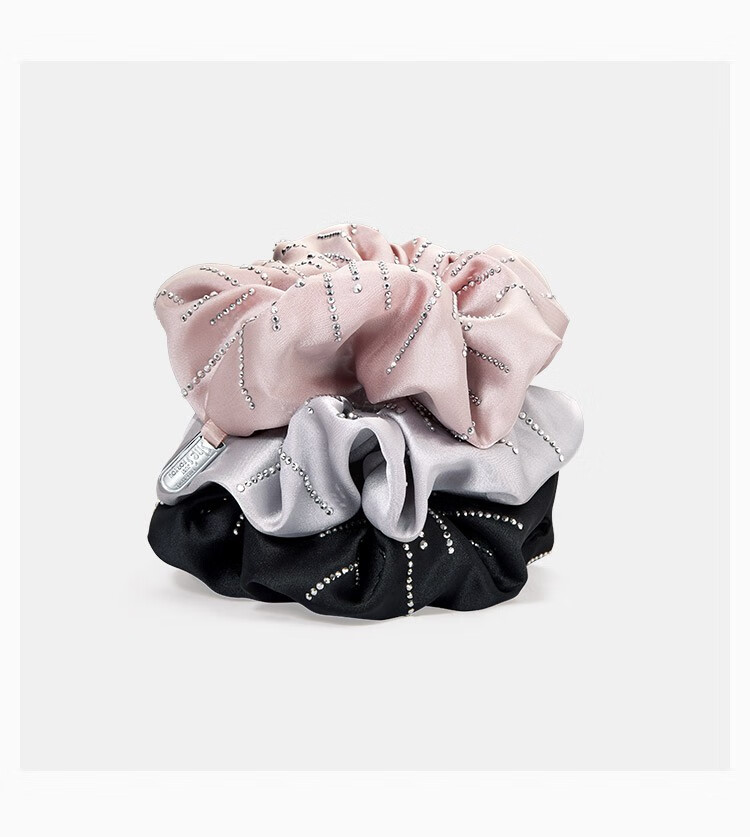 She's Light And Simple Rhinestone Soft Faux Silk Satin Hair Tie, Fashionable Headband, Birthday Gift for Girlfriend 16