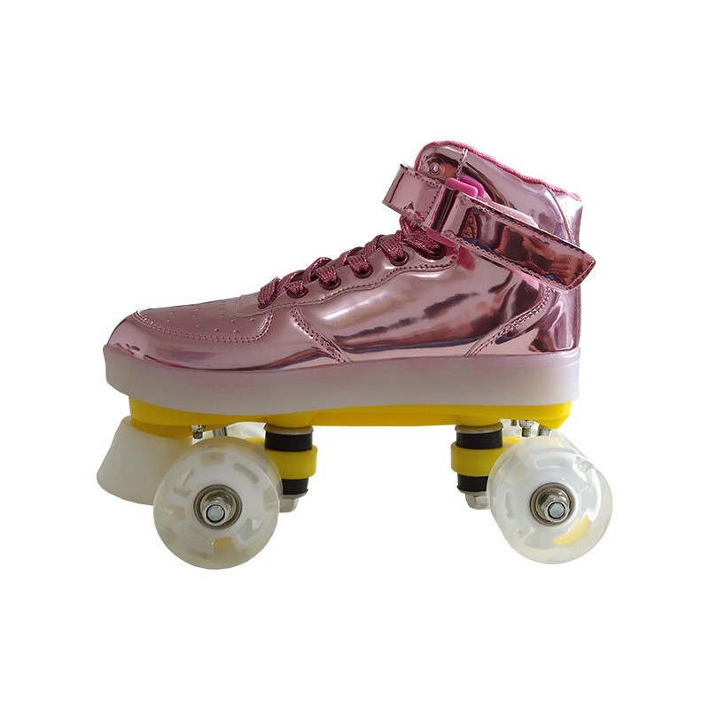 成人双排溜冰鞋成年男女四轮轮滑鞋儿童旱冰鞋网红轮滑冰鞋闪光轮至尊
