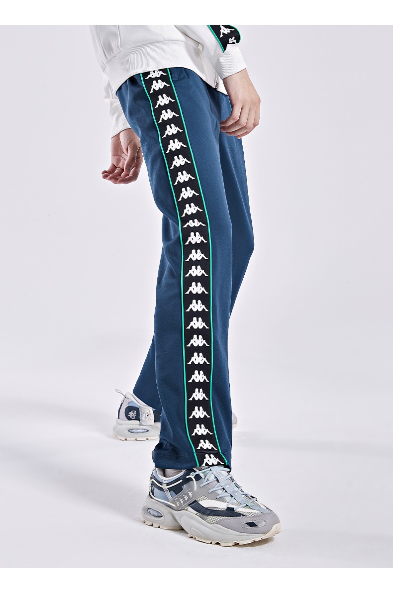 kappa卡帕串标运动裤秋针织长裤校服卫裤休闲裤k0b52ak61无尽蓝8705l