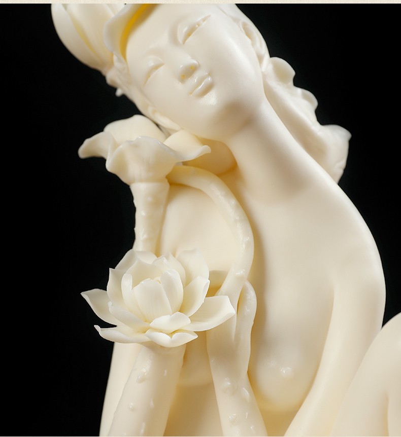 玺翰雅royhoye陶瓷美女人物雕塑艺术手工工艺品居家客厅玄关酒柜书房
