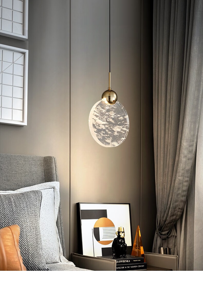 西顿照明(cdn)客厅吊灯现代简约餐厅卧室床头小吊新中式水晶吊灯欧式