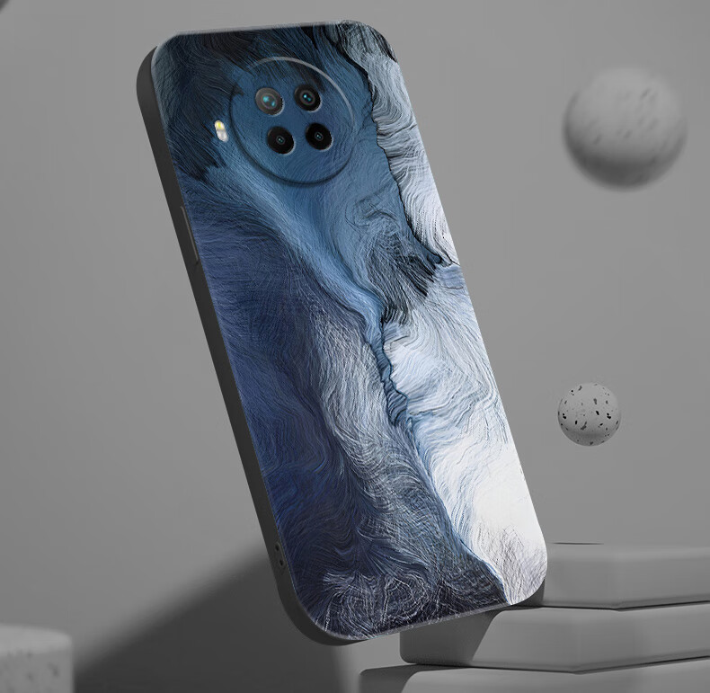 图瑶 红米note9手机壳redminote9pro保护套5g液态硅胶4g抽象水彩男女