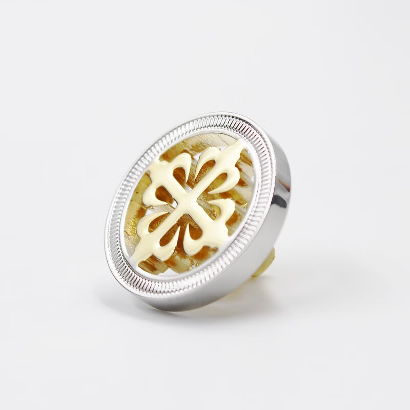 熙妃男士胸针钛钢双色鸢尾花徽章绅士气质款胸花商务休闲西装大衣服装