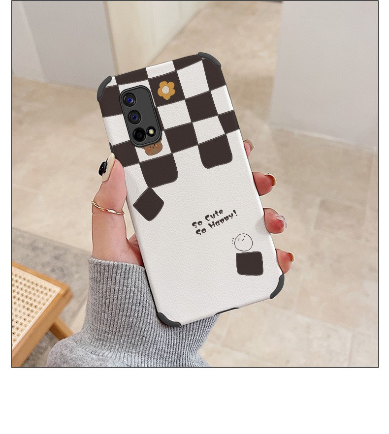 今首为 realme真我q2手机壳realmeq2i/q2pro创意黑白棋盘格手机套全包