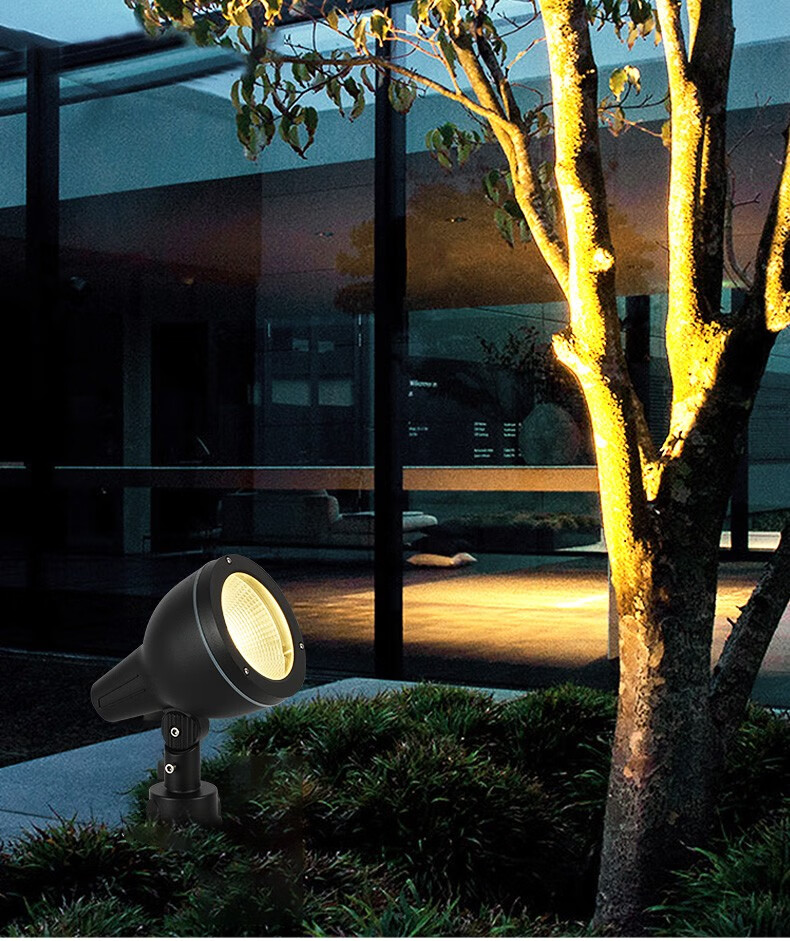 道辉 照树灯led景观射灯户外庭院灯防水投射灯绿化草坪插地灯七彩射树