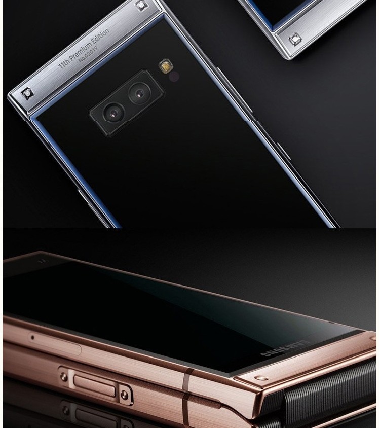 二手99新三星samsung三星w2019商务智能翻盖双卡双待二手手机国行金6g