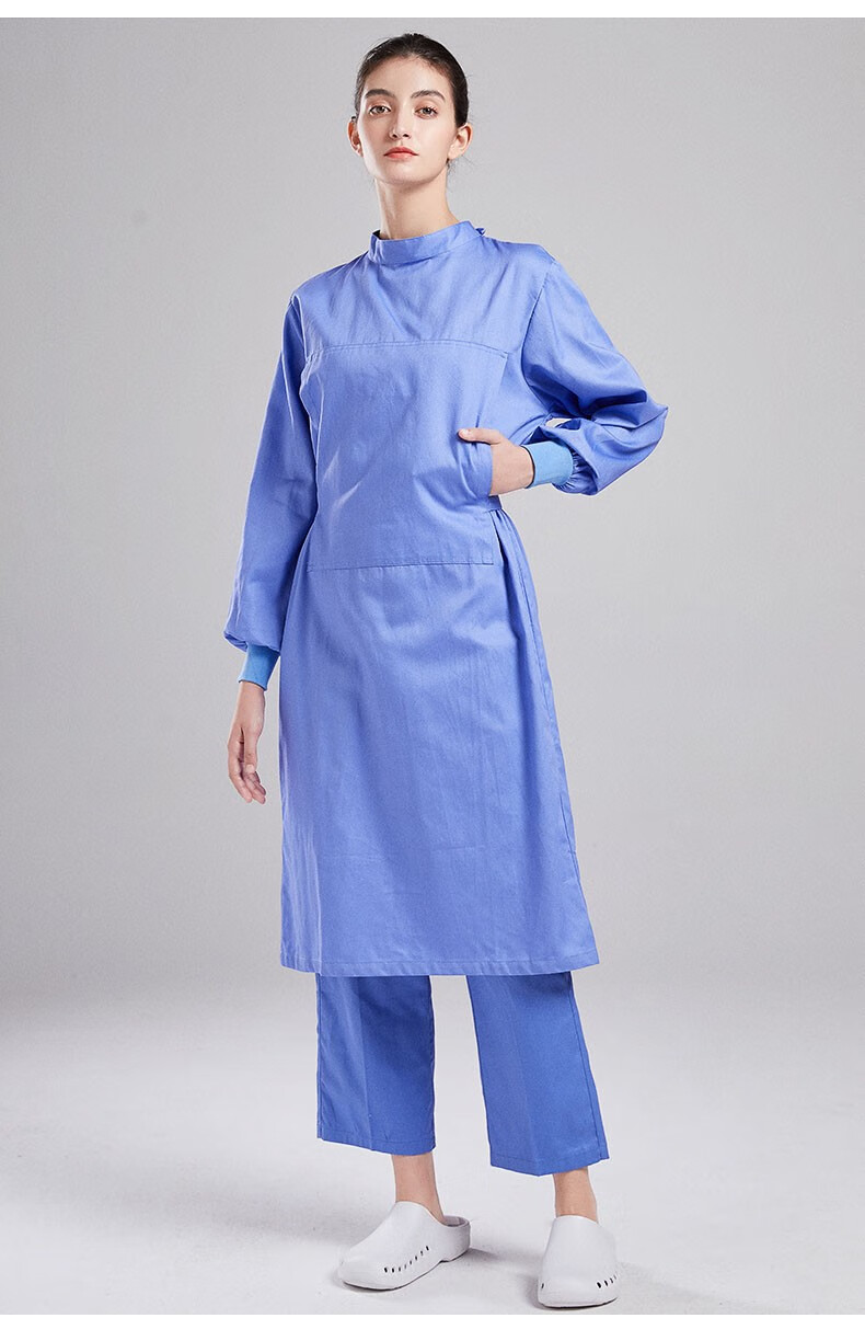 宁爵ningjue纯棉手术室工作服女男长袖反穿衣服白色女士半包s