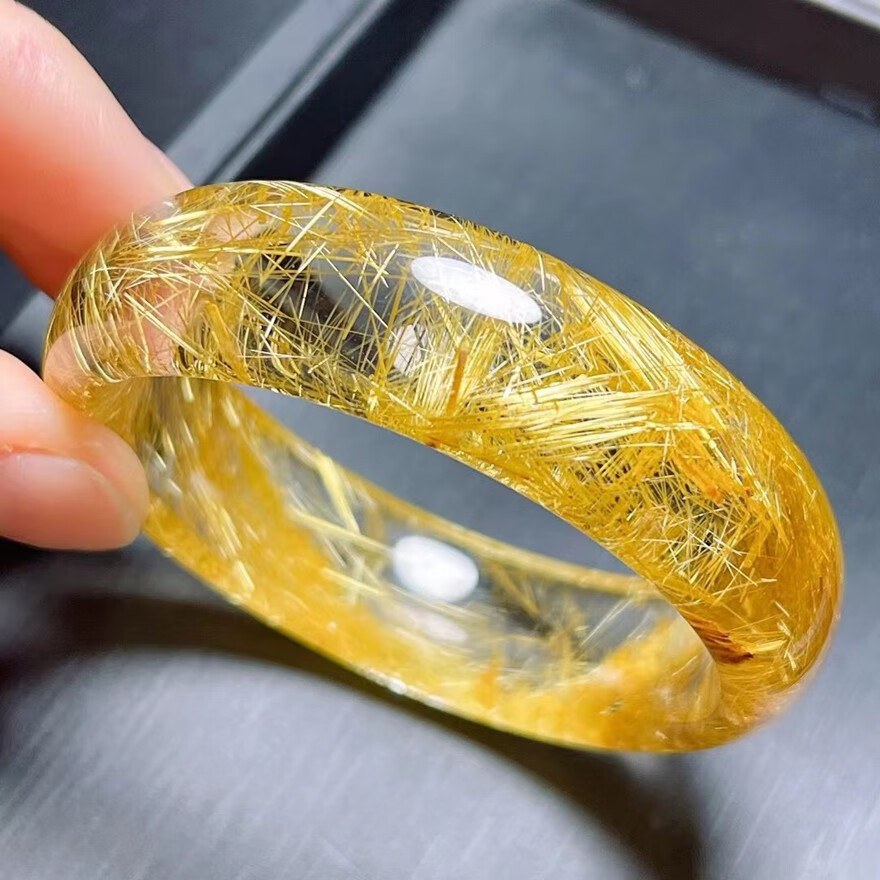 诺源珠宝 天然钛晶手镯晶体通透干净润泽精美饰品送妈妈长辈礼物