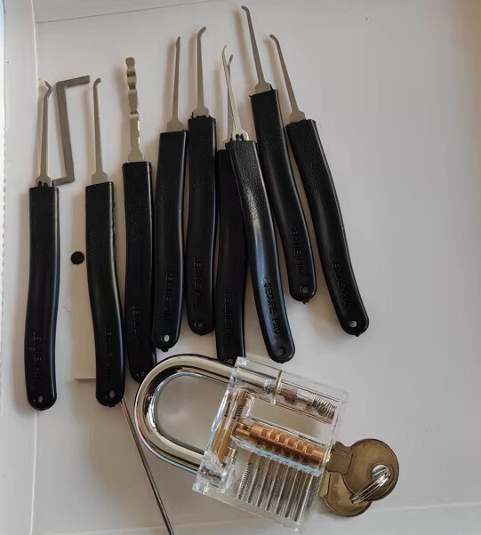 当天发货锁匠工具锡纸卡巴锁单钩锁匠维修汽车开门工具锁芯工具猫眼工