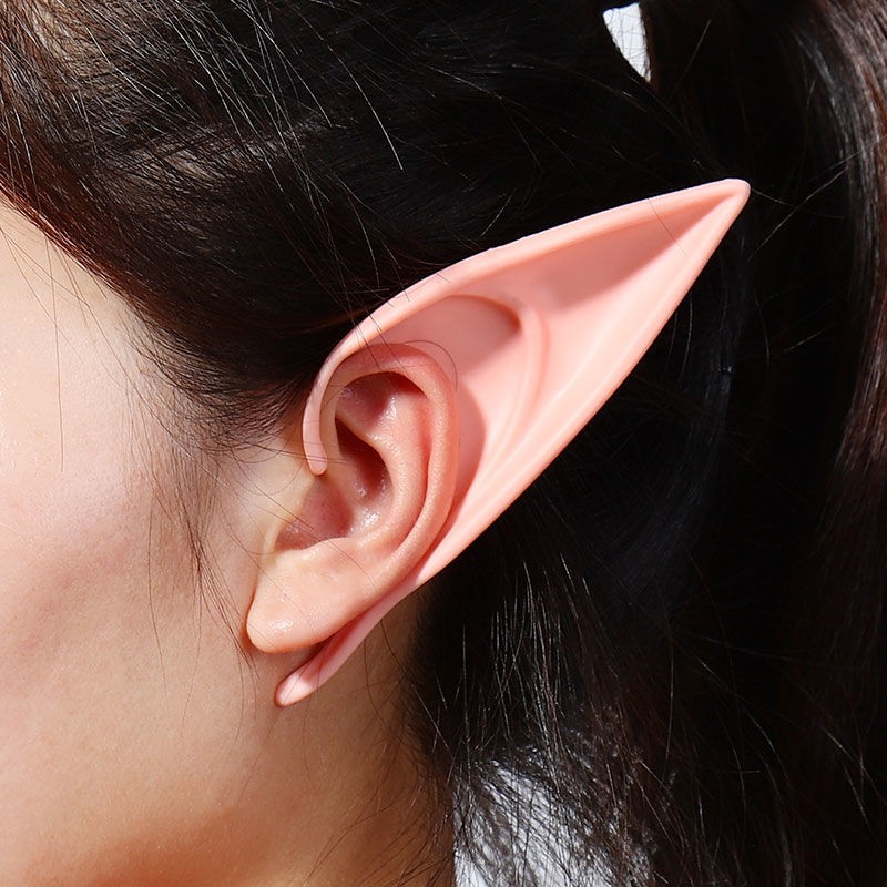 精灵耳朵cos圣诞万圣节派对走秀化妆假耳朵吸血鬼装扮阿凡达耳朵短耳