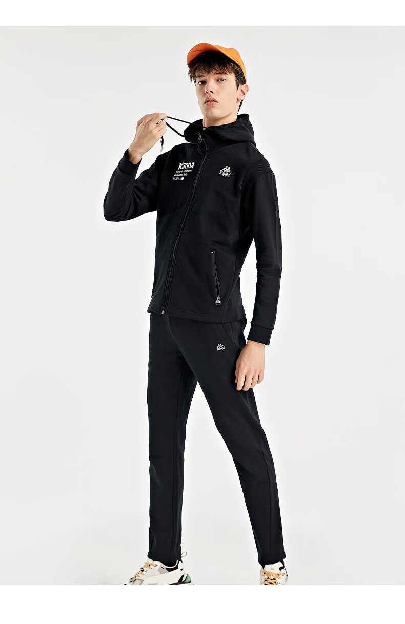 kappa卡帕运动套装2021新款春男运动套装休闲套装卫衣长裤k0c12xl03d