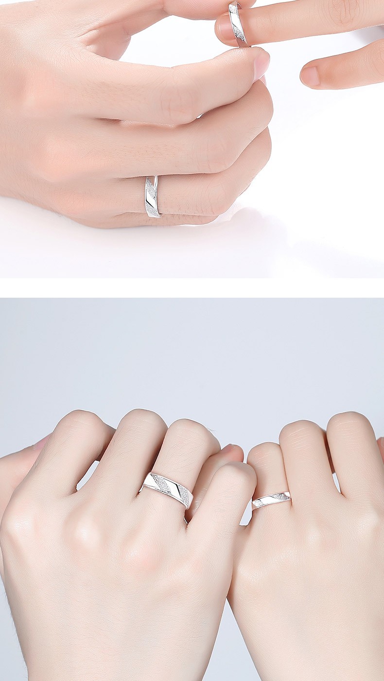 法卡曼facaman轻奢品牌相伴流年情侣戒指男女银对戒简约潮ins生日礼物