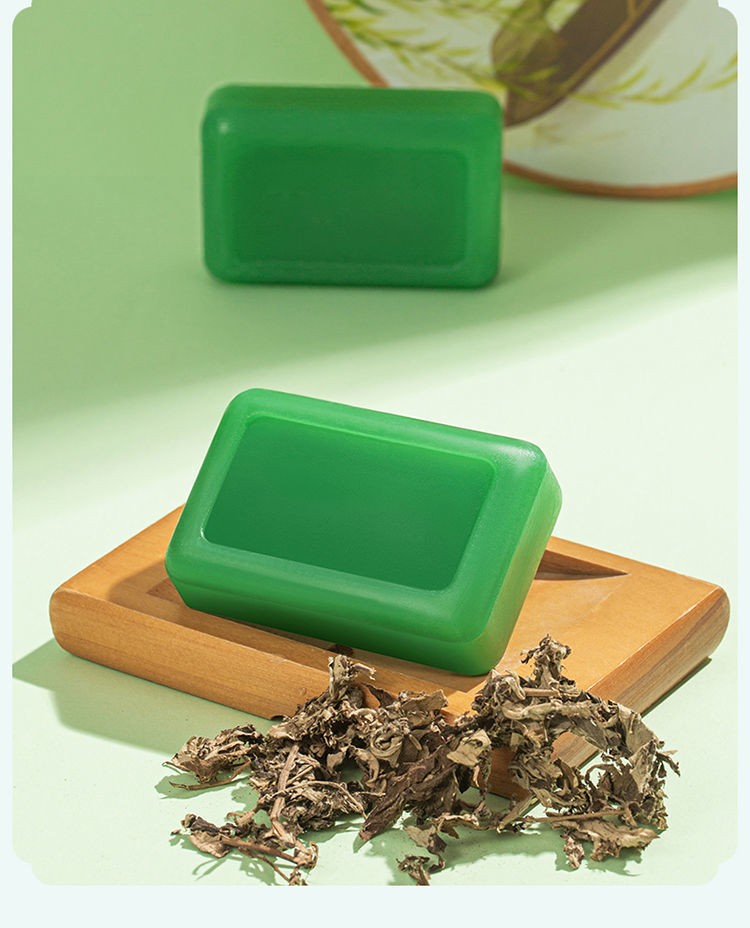 艾草皂天然艾叶手工皂香皂止痒儿童除螨虫沐浴 艾草皂3块【图片 价格