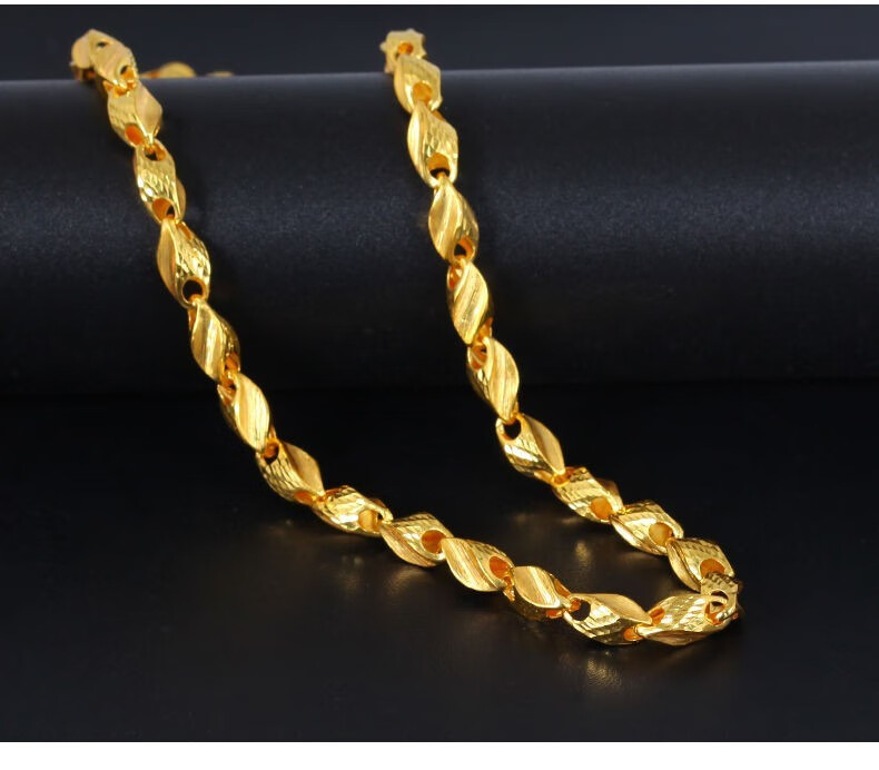 老凤凰黄金骑士项链男足金999橄榄项链加粗送男友送老公 30.