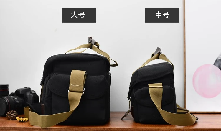 Camera bag men's and women's SLR micro-single camera bag Sudiro single shoulder suitable for 650D800D700D750D850D200D khaki Camera bag men's and women's SLR micro-single camera bag Sudiro single shoulder suitable for 650D800D700D750D850D200D khaki