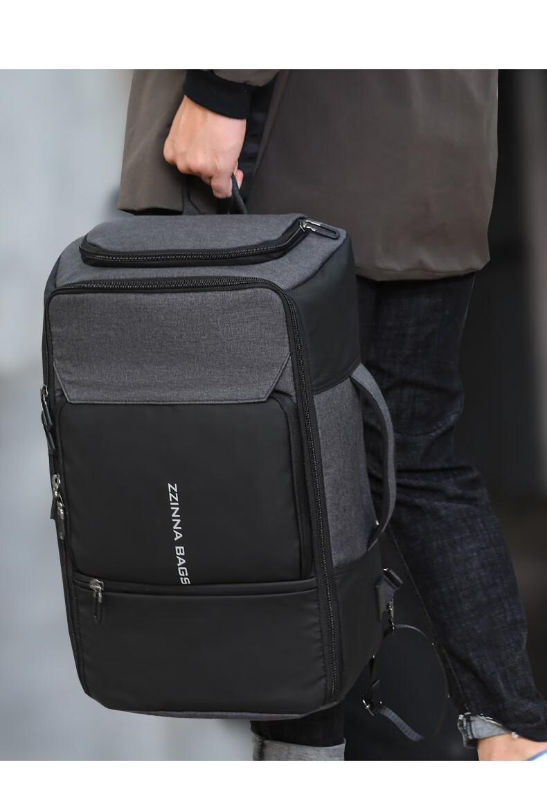 vmeichic旅行包男超大容量双肩包手提行李包出差背包男士多功能旅游