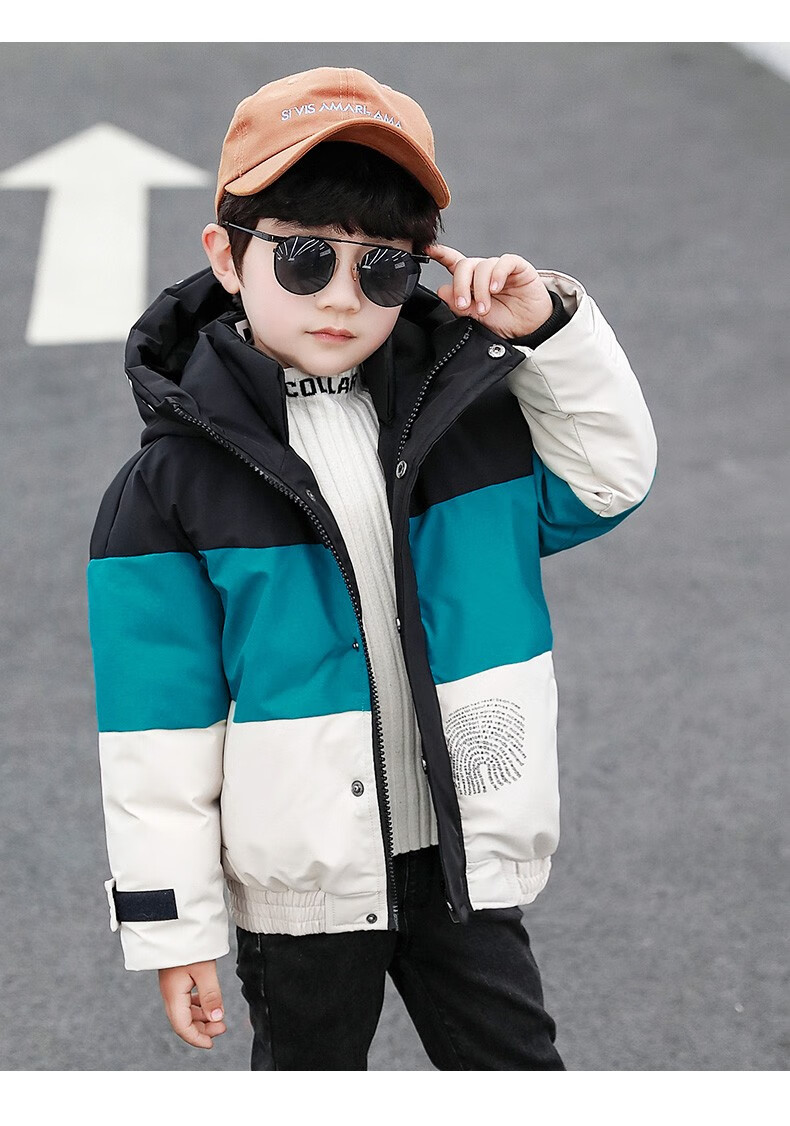 奥米鼠童装男童棉衣冬装2021新款洋气儿童加厚棉服外套中大童短款加厚