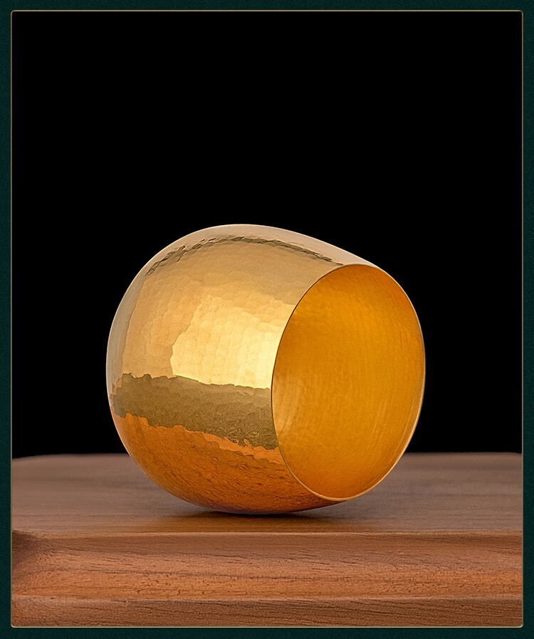 足金999手工锤纹工艺足金999一张打造工夫茶道足金杯子茶杯定制500克