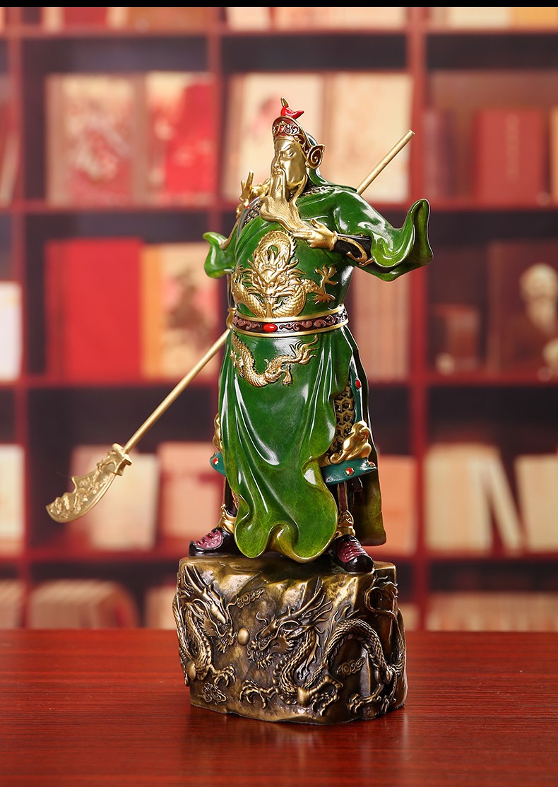 工厂饭店办公室佛龛供奉神像关羽武圣关公像乔迁开业龙腾万里重约44kg