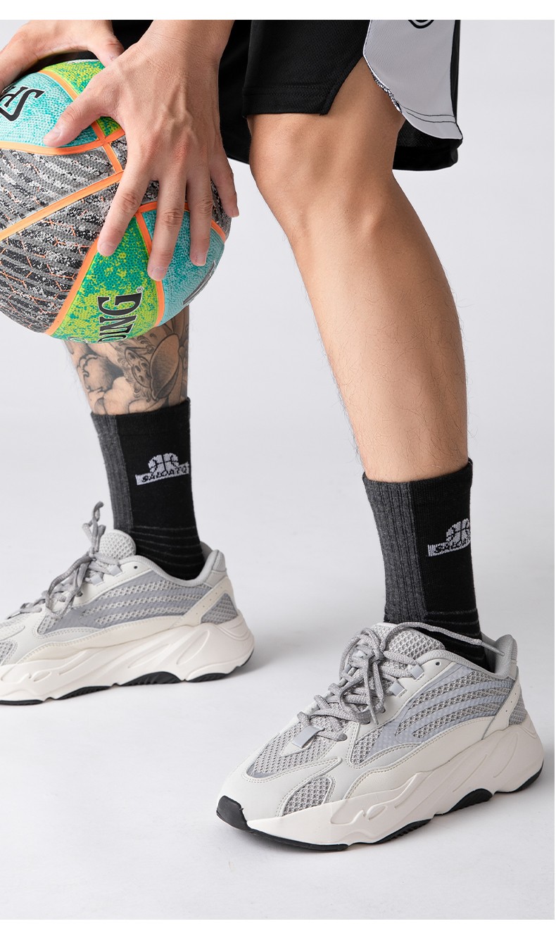 白袜子男中筒纯棉线祙长筒加厚毛巾底专业运动篮球鞋足球跑步登山