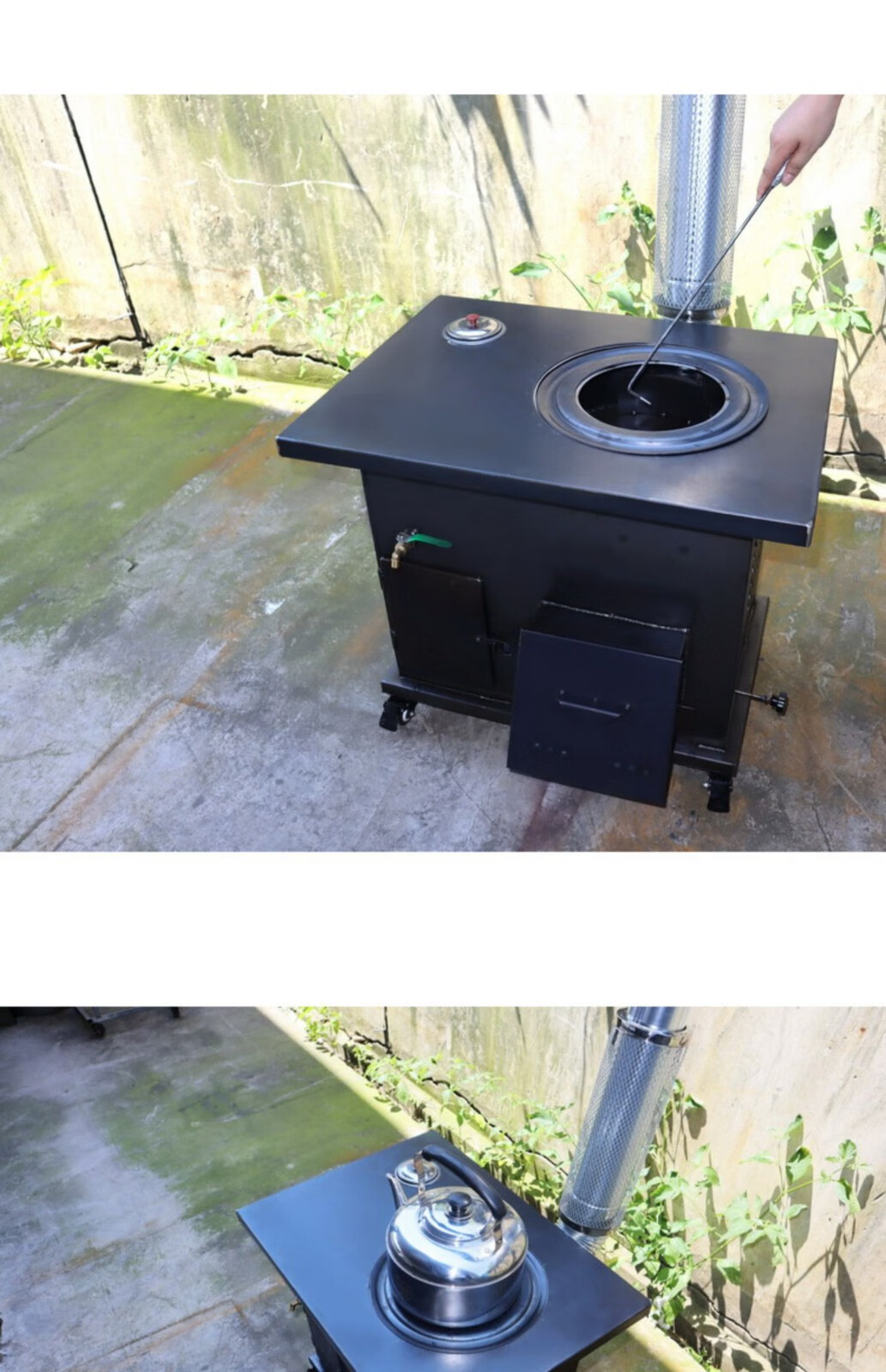 气化柴煤两用柴火具炉农村家用室内无烟移动便携烧木柴取暖柴火具灶煜