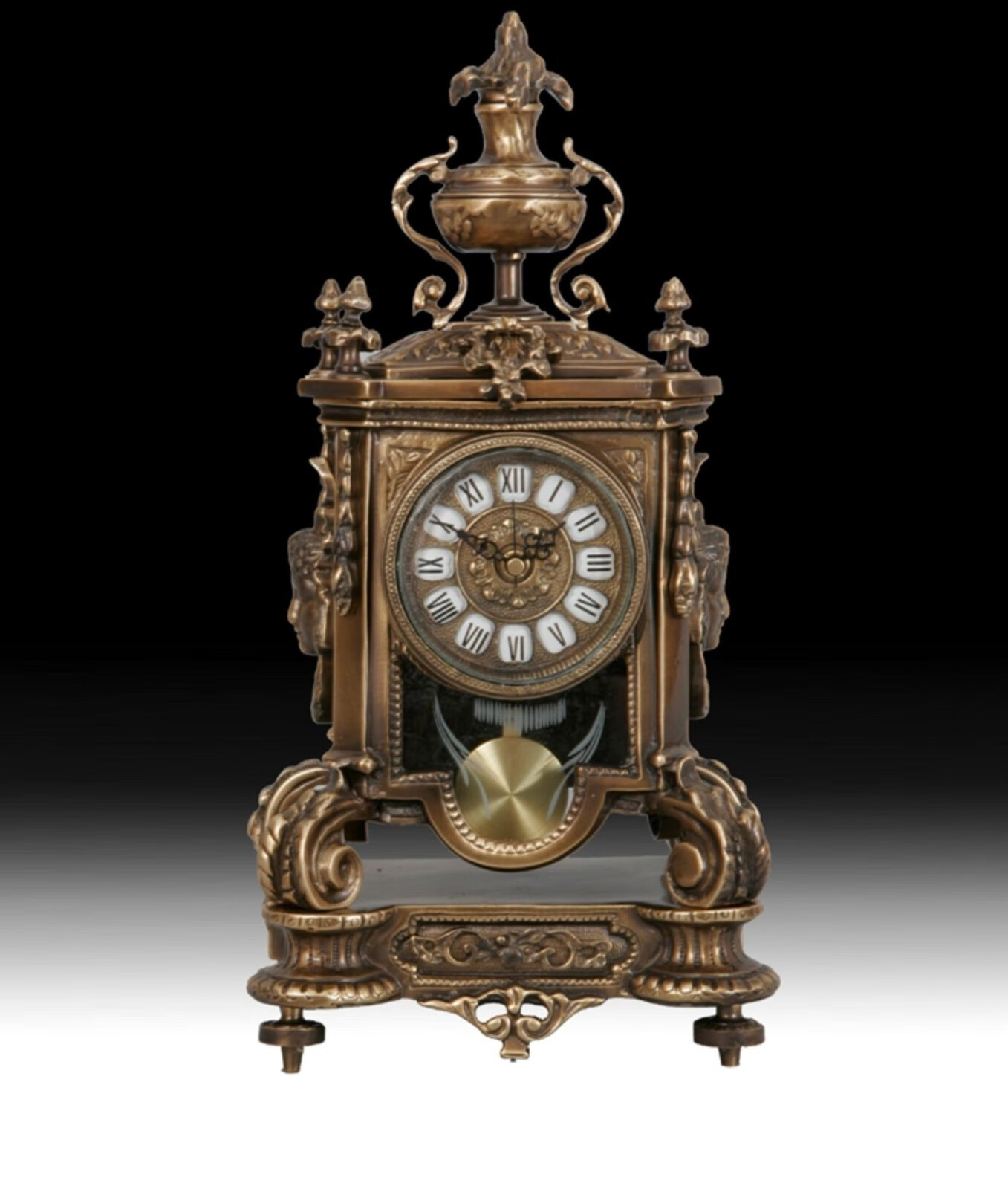 座钟欧式复古古董家饰品凡尔赛台钟卧室桌面时钟创意摆件坐钟摆设摆钟