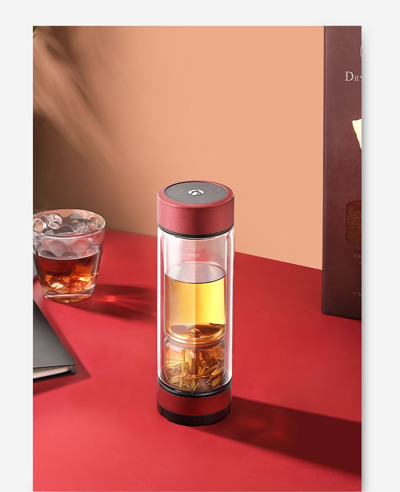 富光茶马仕茶水分离杯双层玻璃泡茶杯男女士高档旋转过滤杯子家用车载