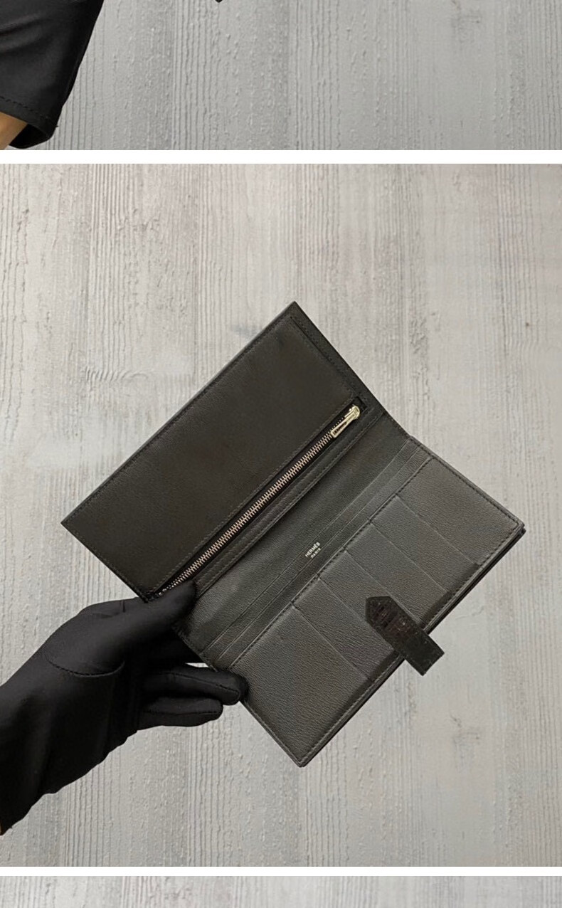 【二手95新】爱马仕鳄鱼皮钱包 黑色银扣 a刻【图片 价格 品牌 报价】