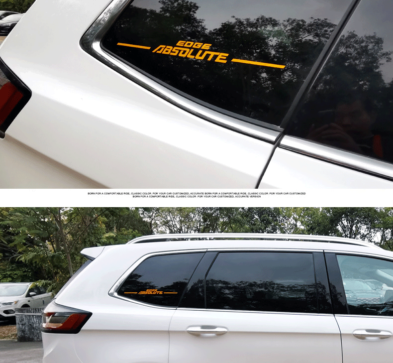 装饰贴后窗贴花锐界汽车用品装饰贴车窗玻璃拉花贴锐界后窗贴银色2条