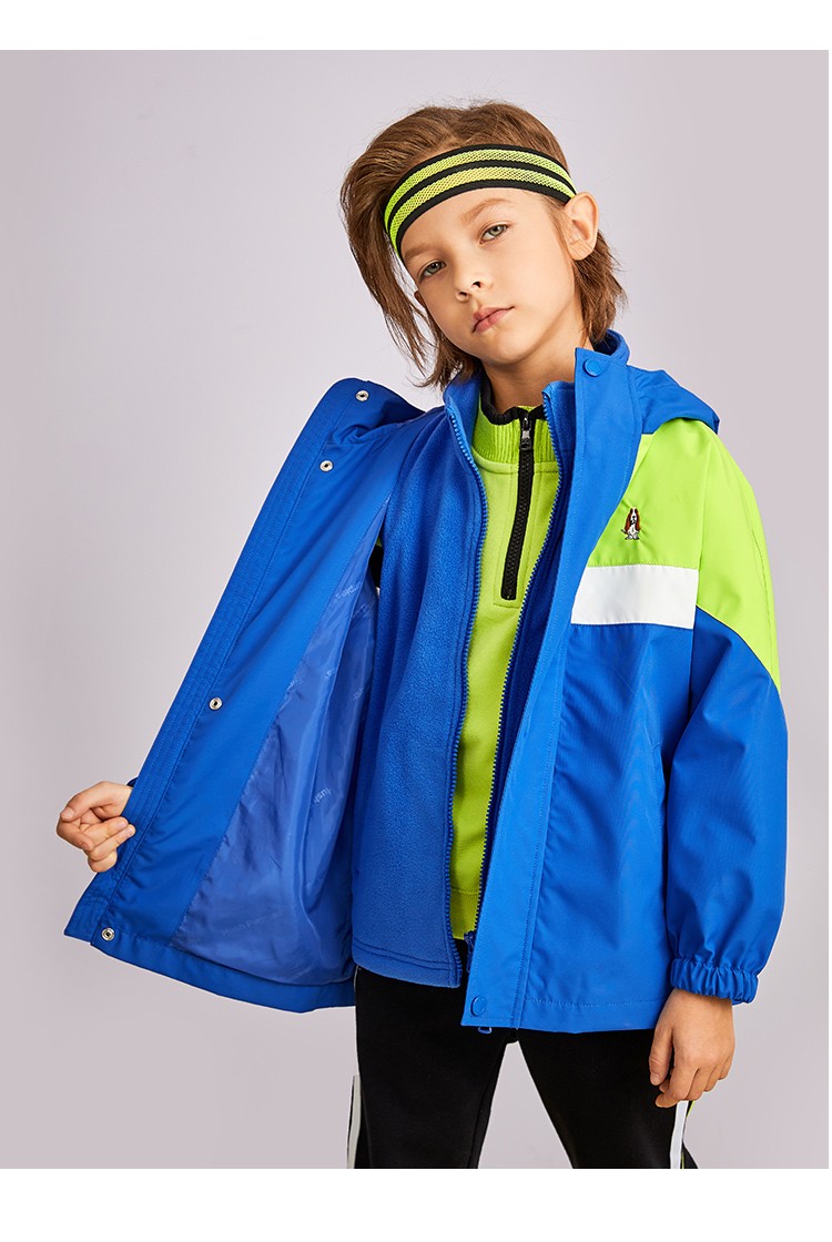 清仓暇步士童装男童风衣2020年秋季装新款大童儿童连帽可拆卸风衣户外