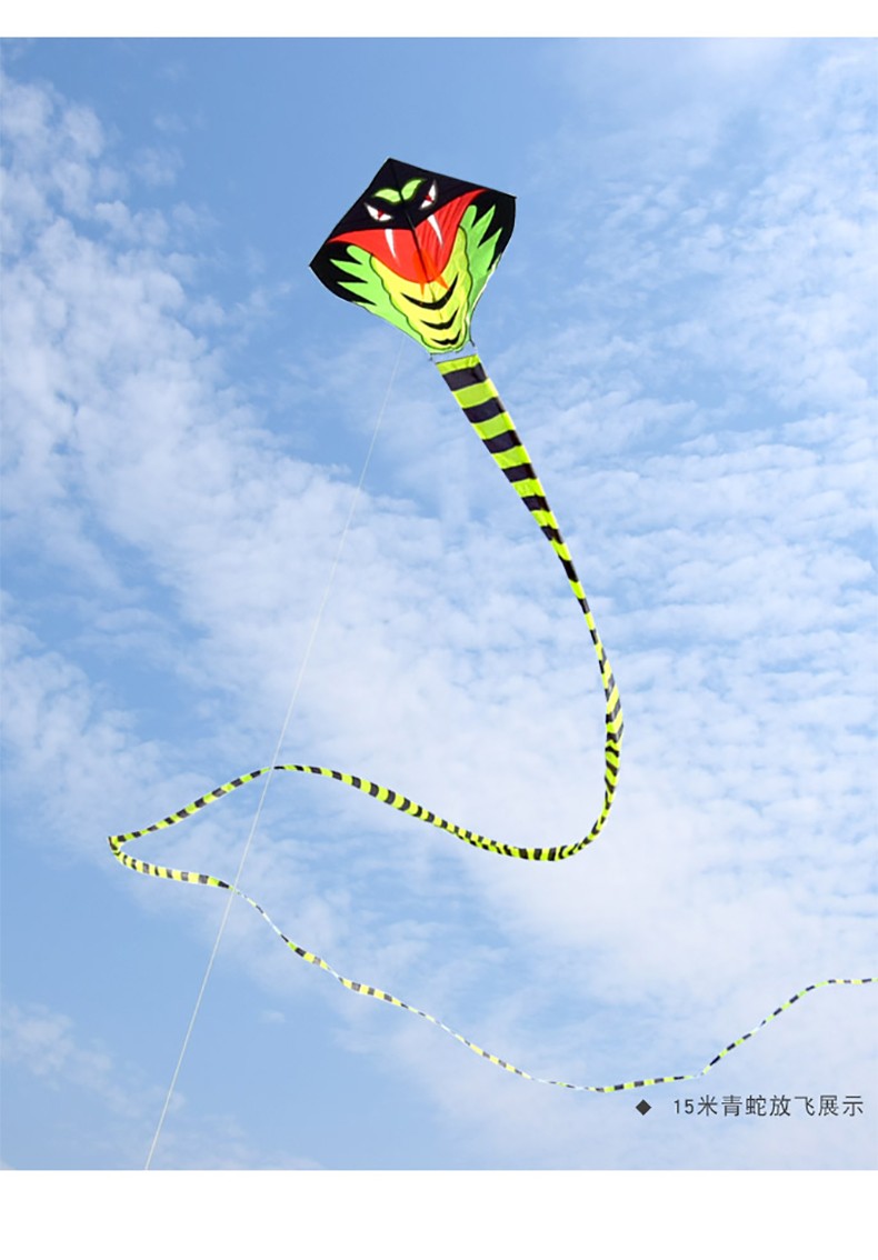 风筝潍坊大型儿童户外子儿童玩具青蛇风筝30米蛇700米线水晶锁轮