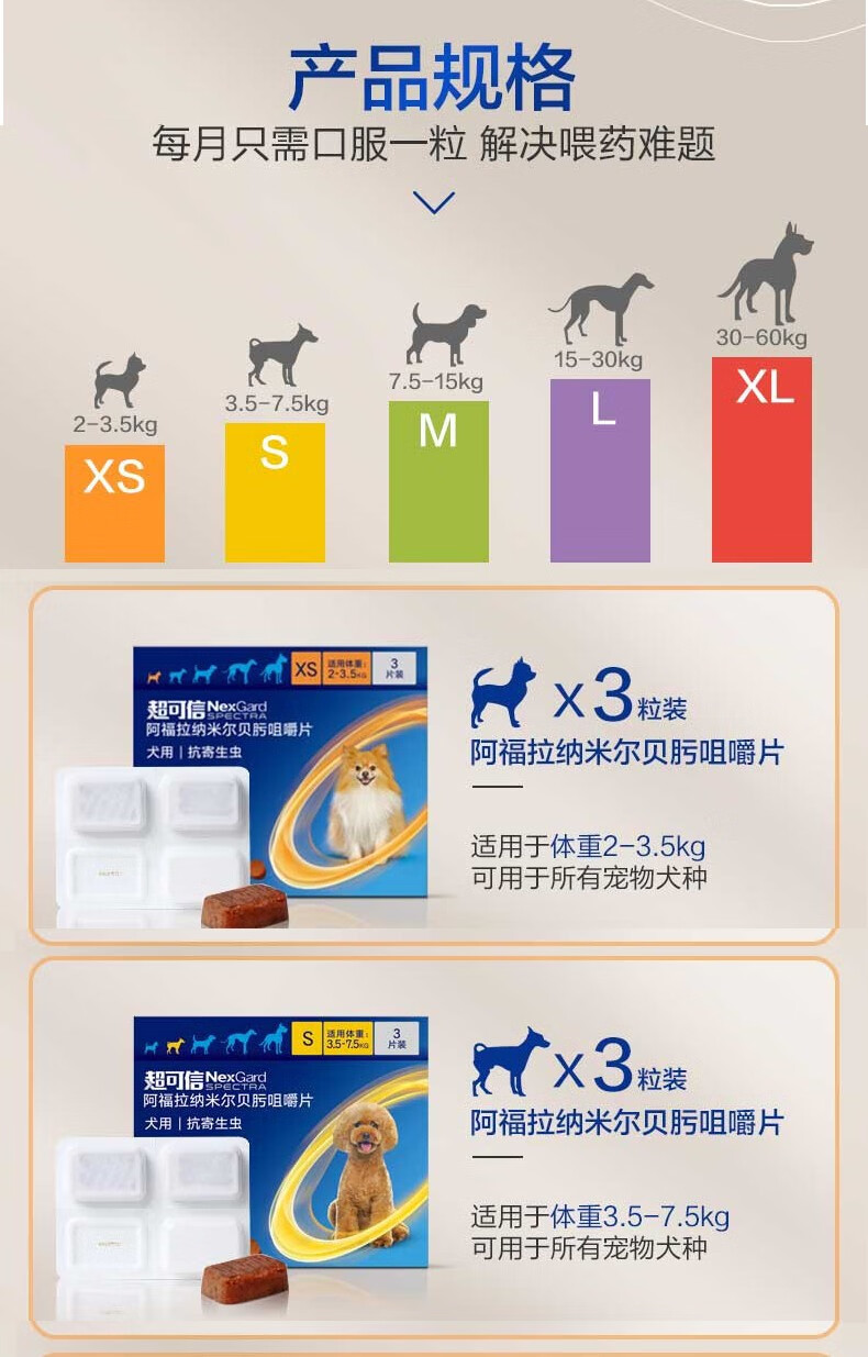 防伪可查超可信驱虫内外同驱狗狗驱虫药犬用体内外一体驱跳蚤虱子蜱虫