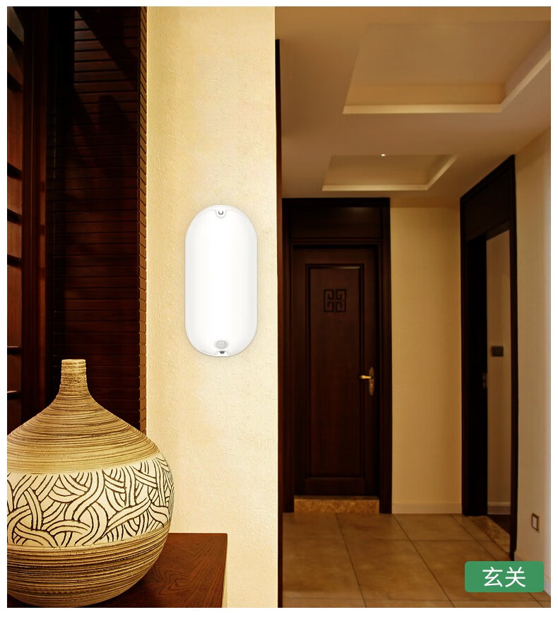 flkl人体感应壁灯家用声光控楼道楼梯走廊过道灯阳台灯入户led墙壁灯