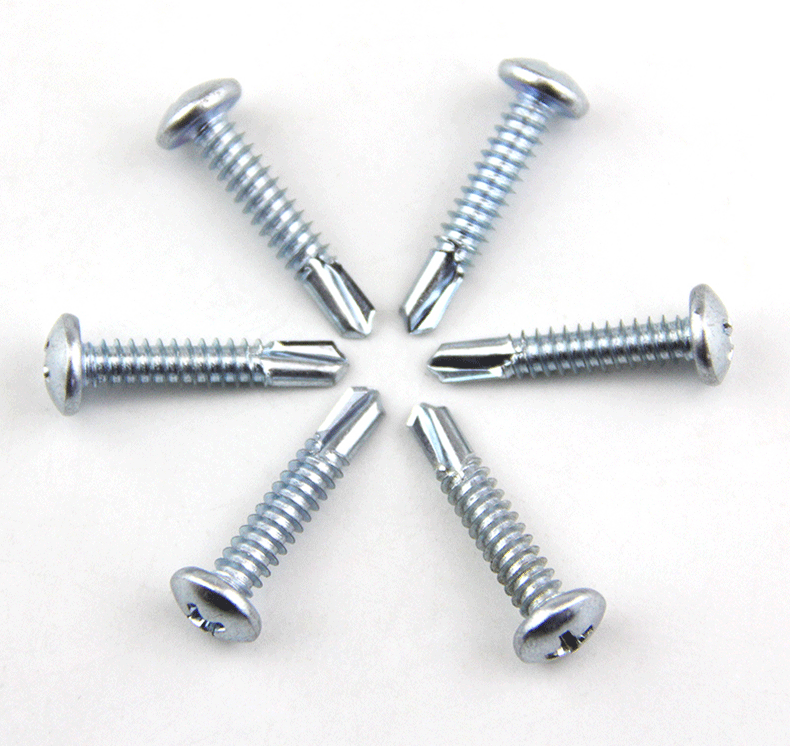 传测-镀锌盘头十字槽钻尾螺钉半圆头自攻自钻螺丝燕尾螺钉m4.2m4.8 4.