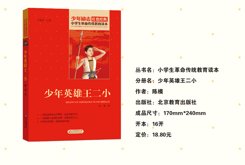 《少年英雄王二小正版抗日小英雄儿童文学经典放牛王二小红色经典革命