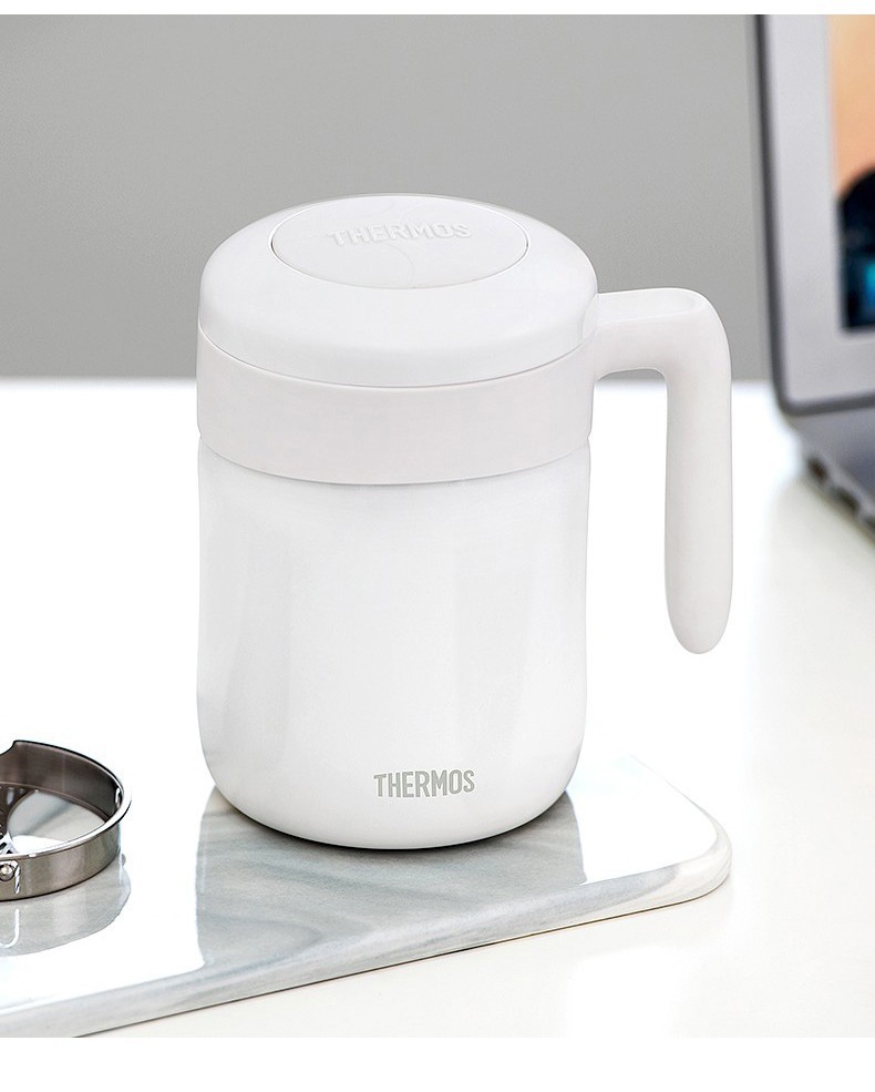 膳魔师thermos不锈钢保温马克杯简约带盖牛奶杯咖啡杯办公水杯jdg