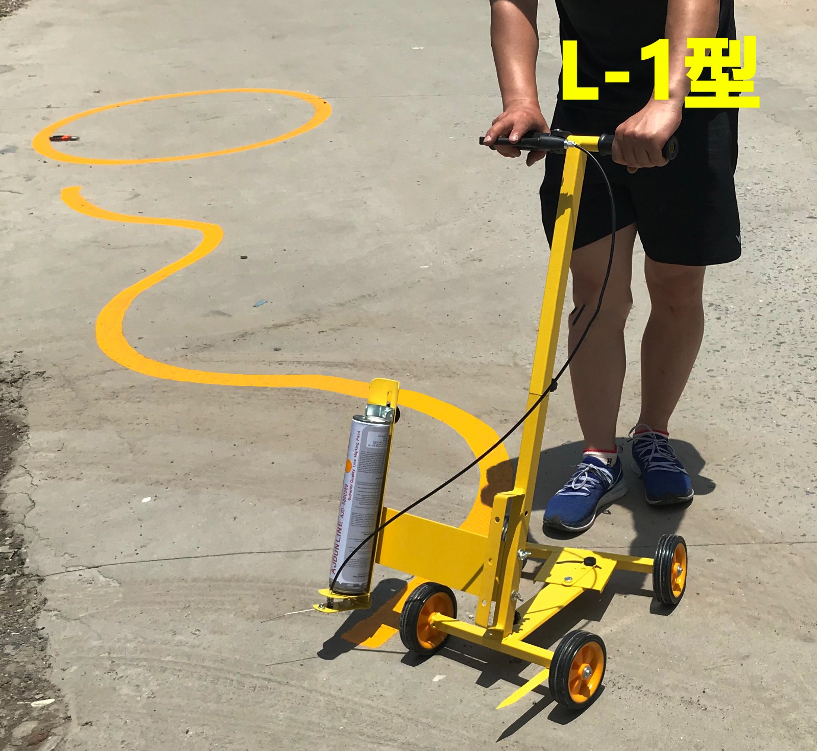 油漆划线停车位划线器道路跑道篮球场画线神仓库车间马路喷漆简易型