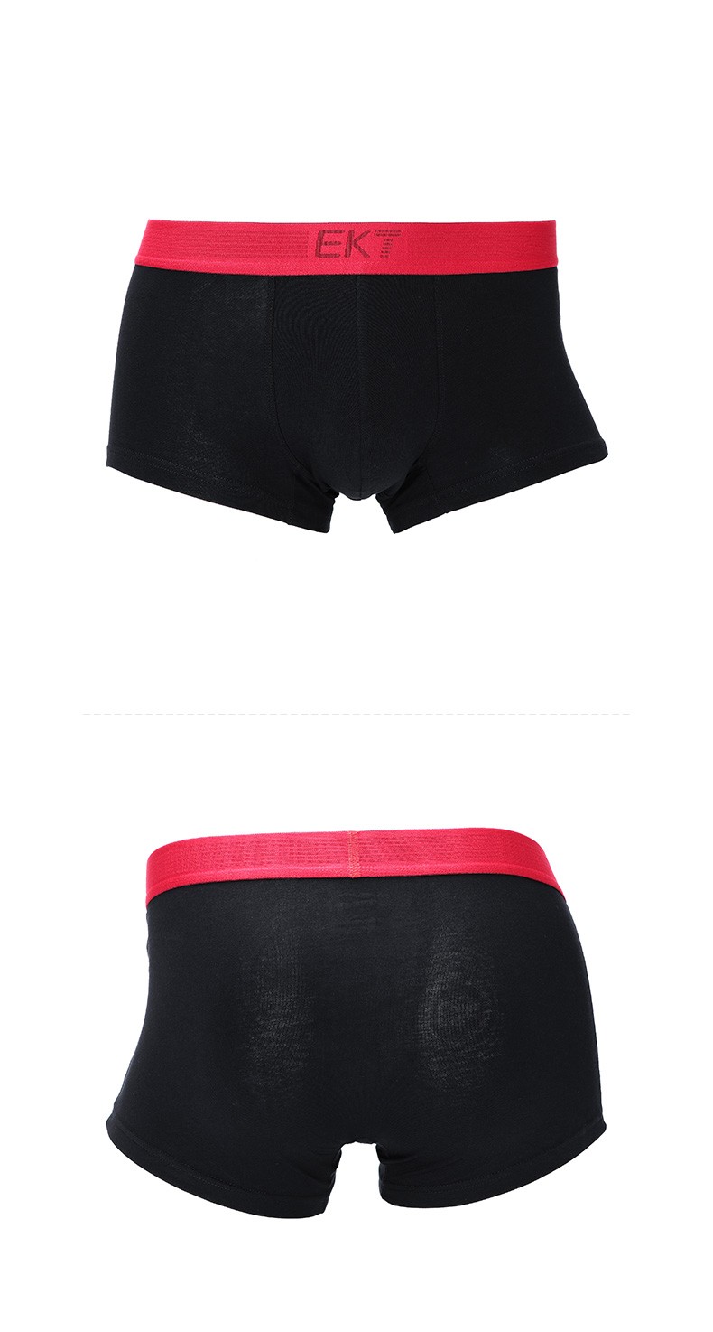 鸿星尔克男士内裤平角运动弹力百搭打底短裤子内穿正黑m