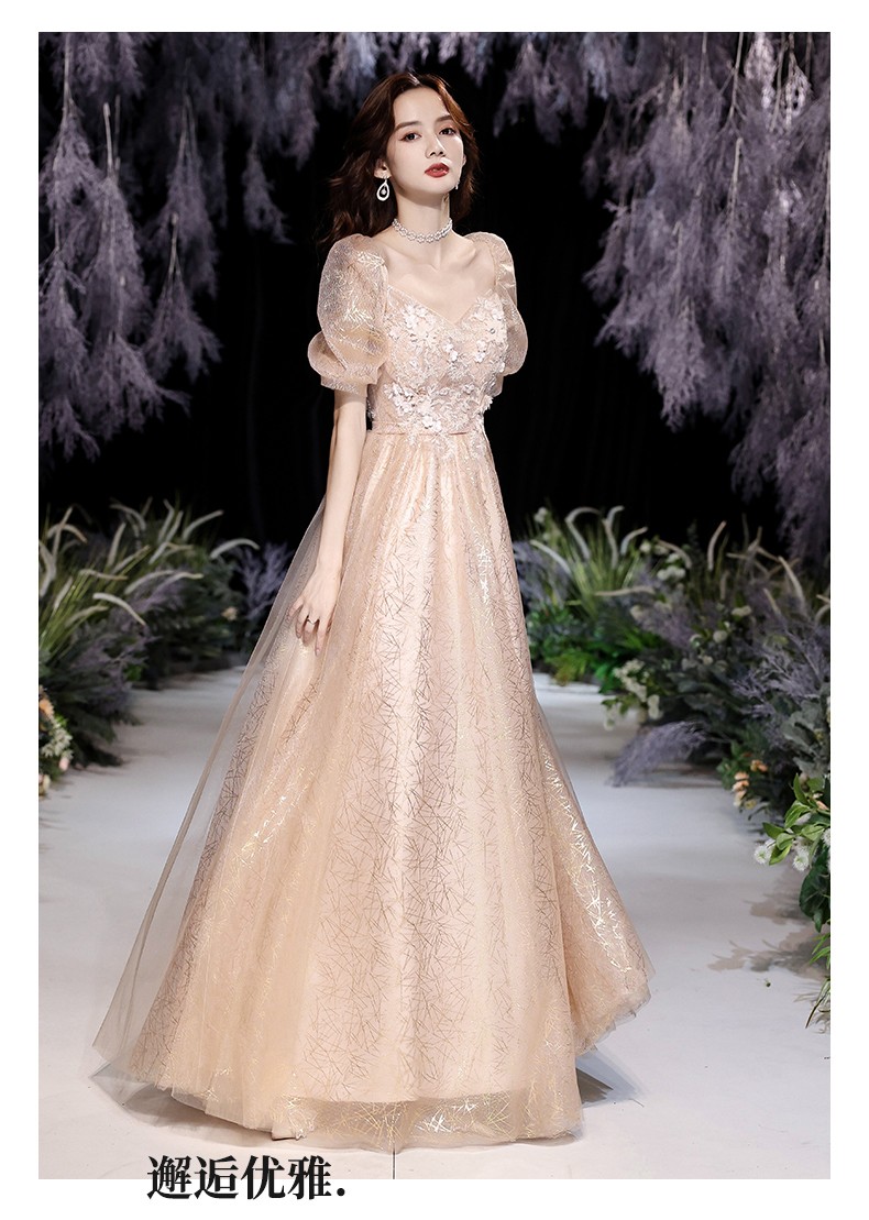 etex轻奢品牌 高端奢华晚礼服裙女2022新款气质名媛宴会年会主持人