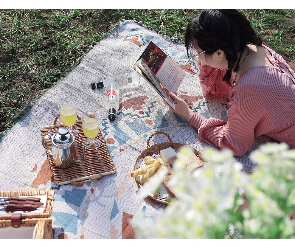 梦花园fantasygarden户外野餐毯加厚便携双层防潮地垫布露营用品熹微