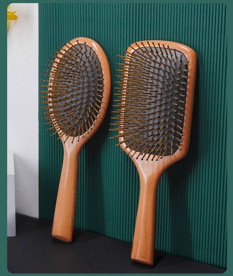 【美杜木质气囊按摩板梳】美杜 梳子女榉木木梳男士按摩气囊梳气垫梳