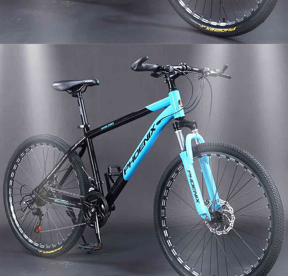 凤凰phoenix自行车山地车成人男女学生单车24速26寸寸变速碟刹减震