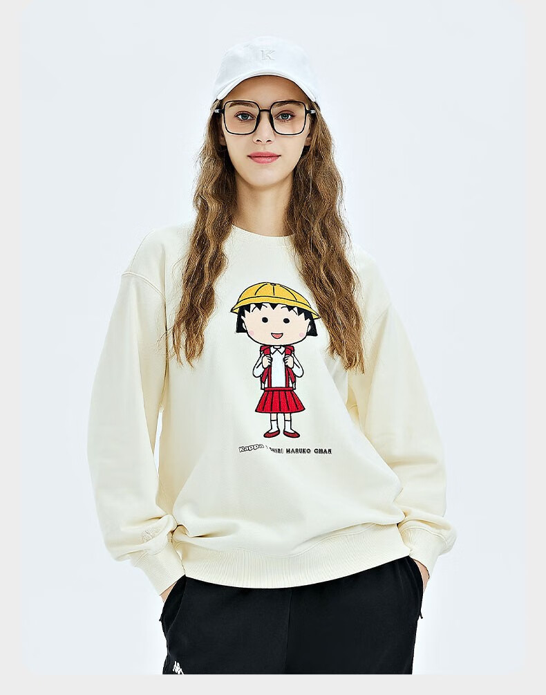 卡帕(kappa) kappa卡帕樱桃小丸子联名套头衫2022新款女运动卫衣休闲