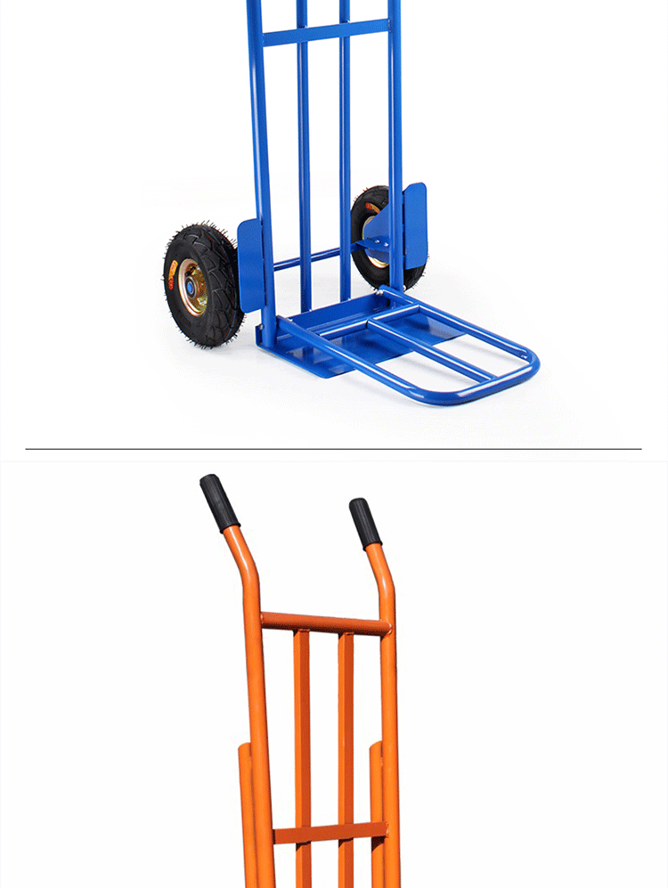加厚老虎车两轮手推车货搬运车载重王小推车拉货车拖车折叠拉货车蓝色