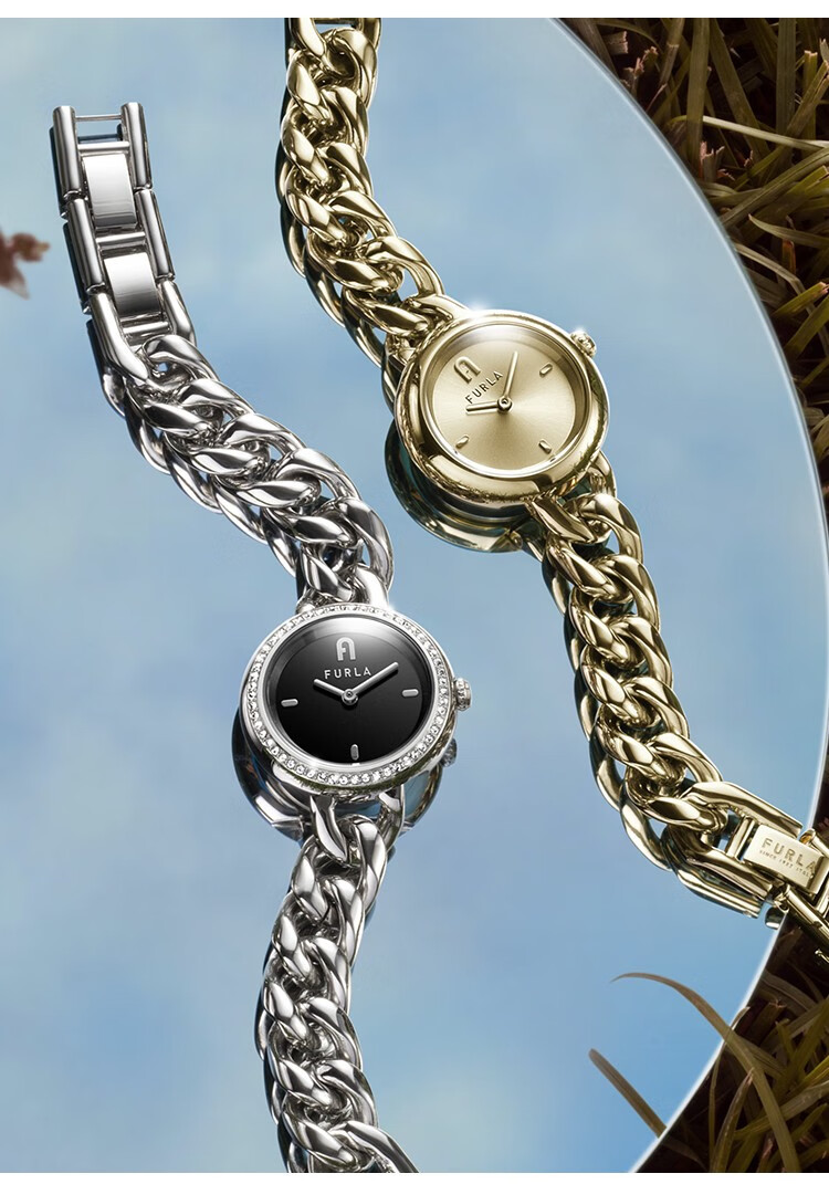 furla芙拉女表 chain round系列 时尚气质欧美进口女表轻奢小众镀金